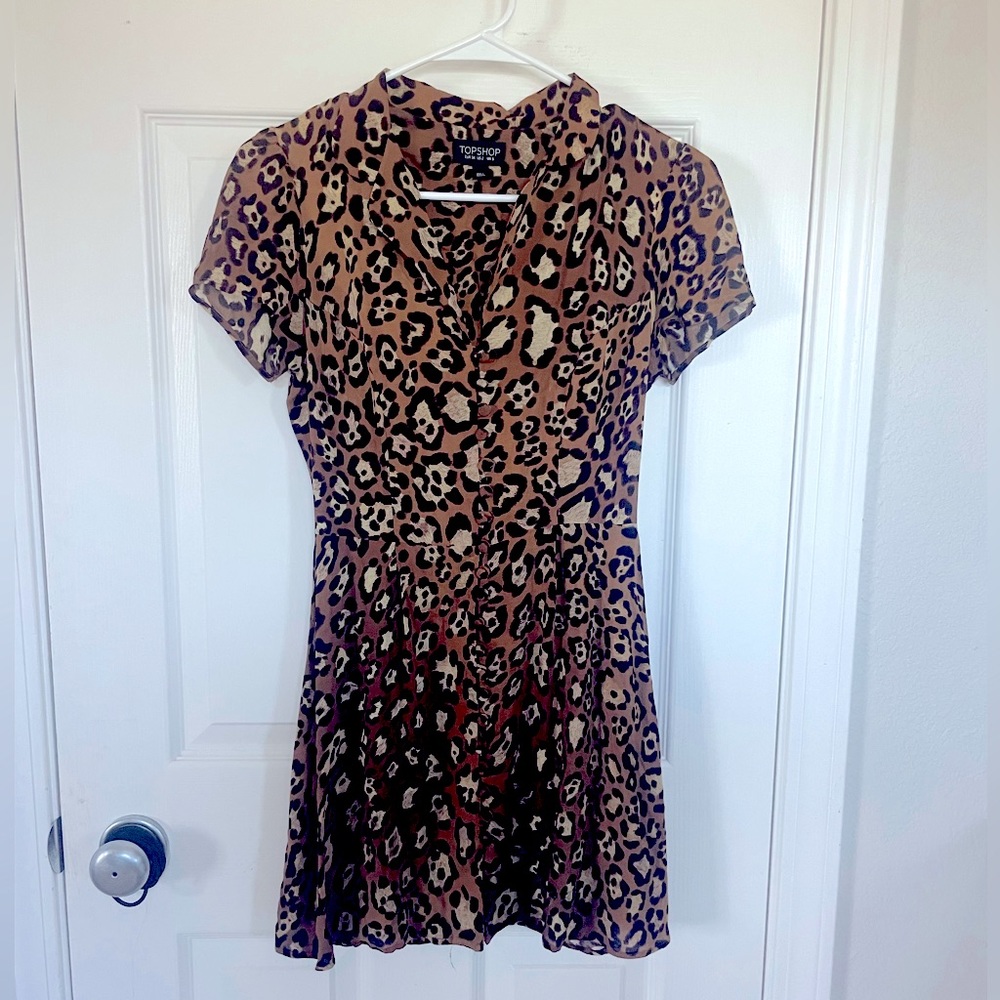 Top shop leopard mini dress